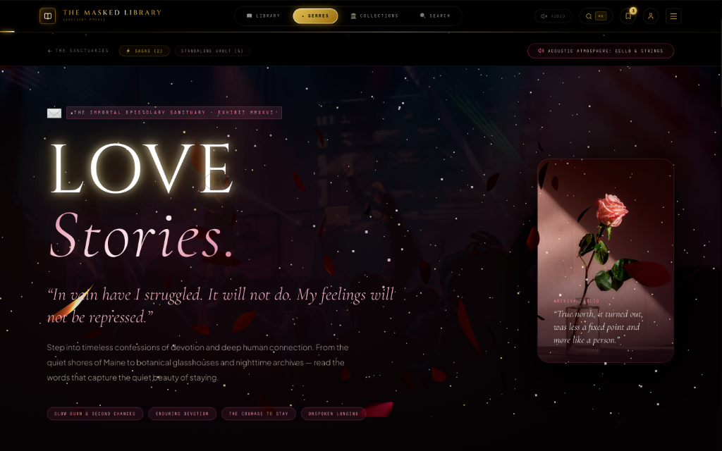 The Grand Library Love Stories Sanctuary
