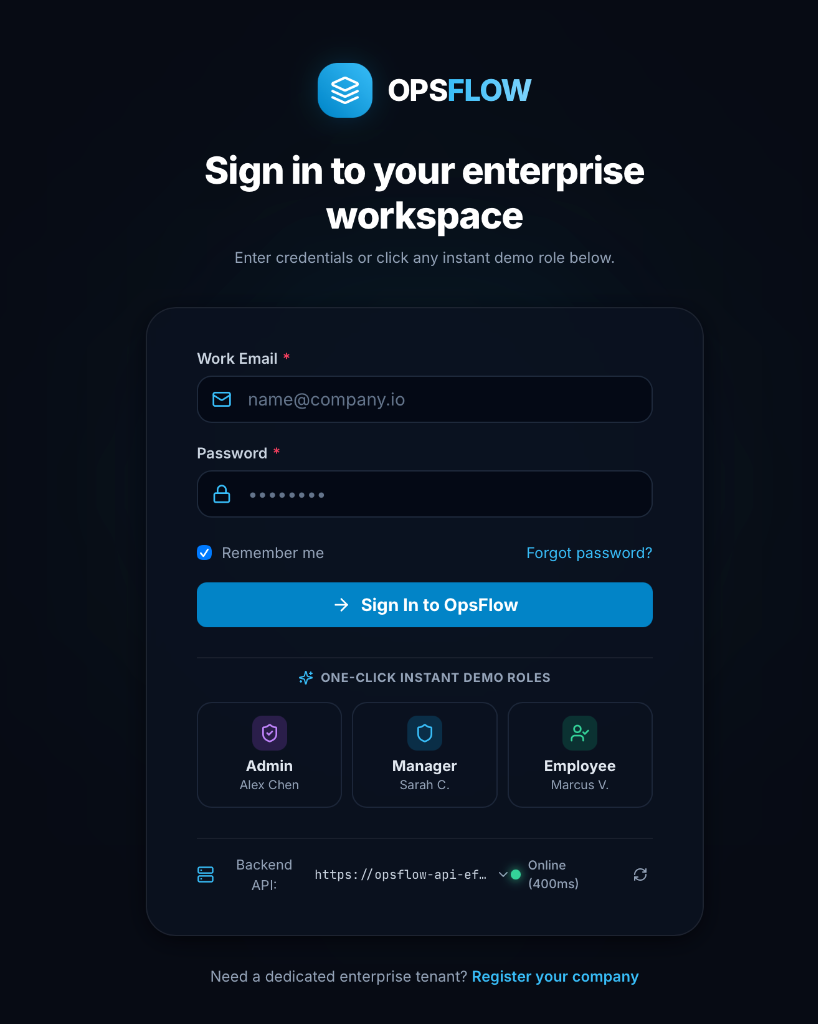 OpsFlow Enterprise RBAC Auth