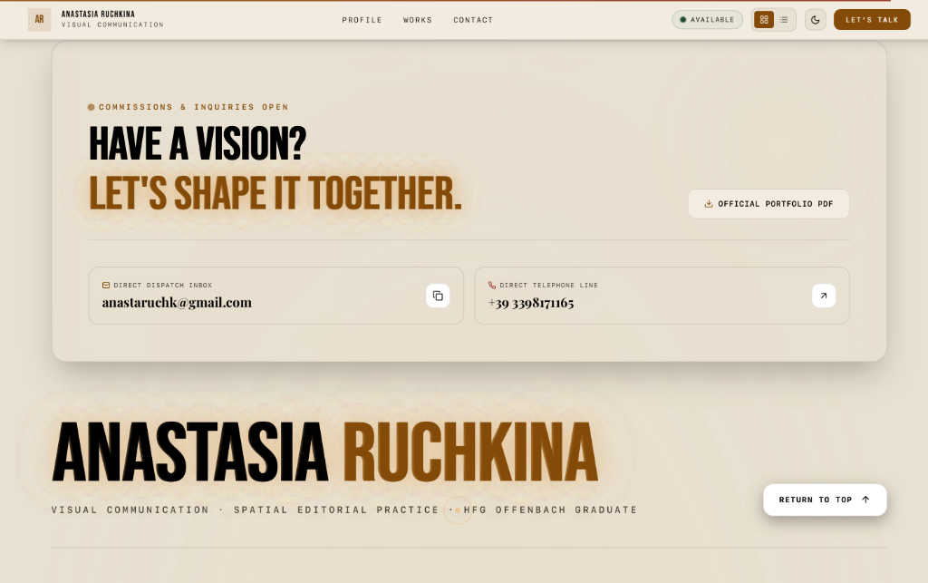 Anastasia Ruchkina Dispatch